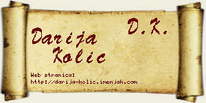 Darija Kolić vizit kartica